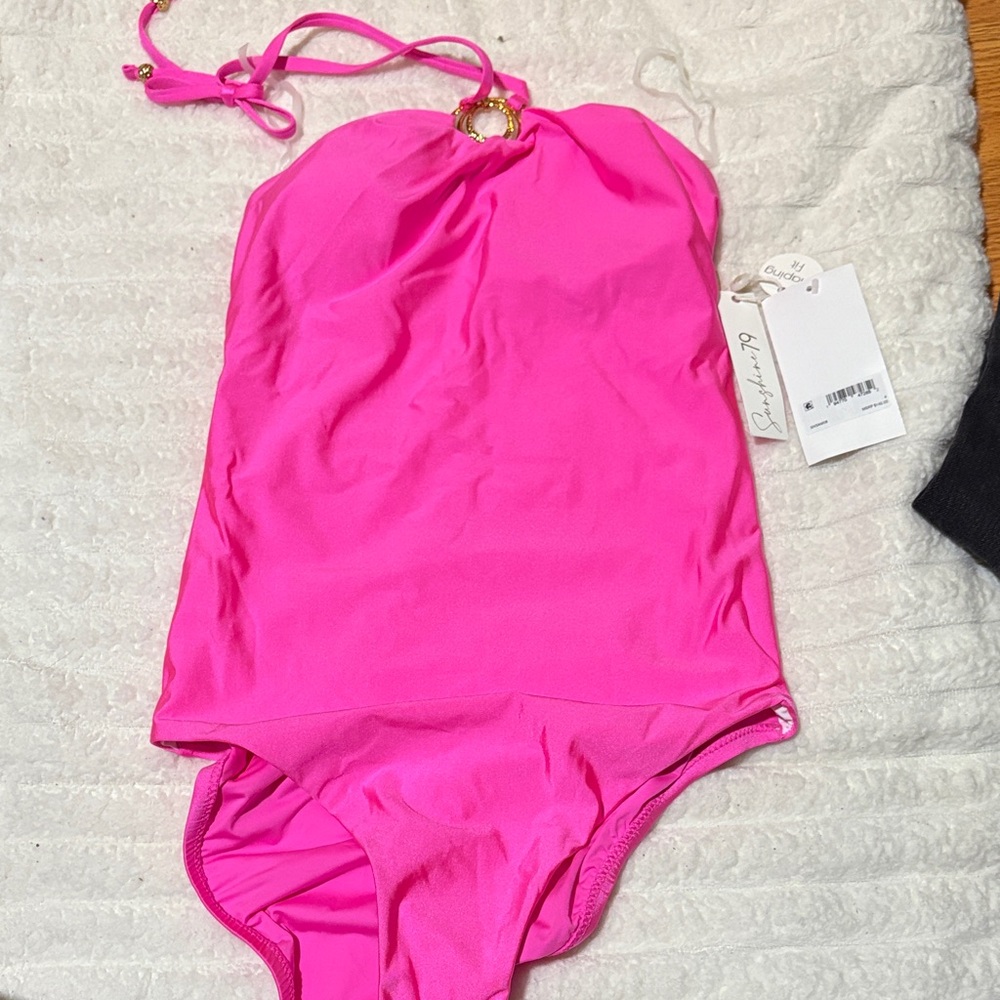 Pink Women's One Piece Swimsuit